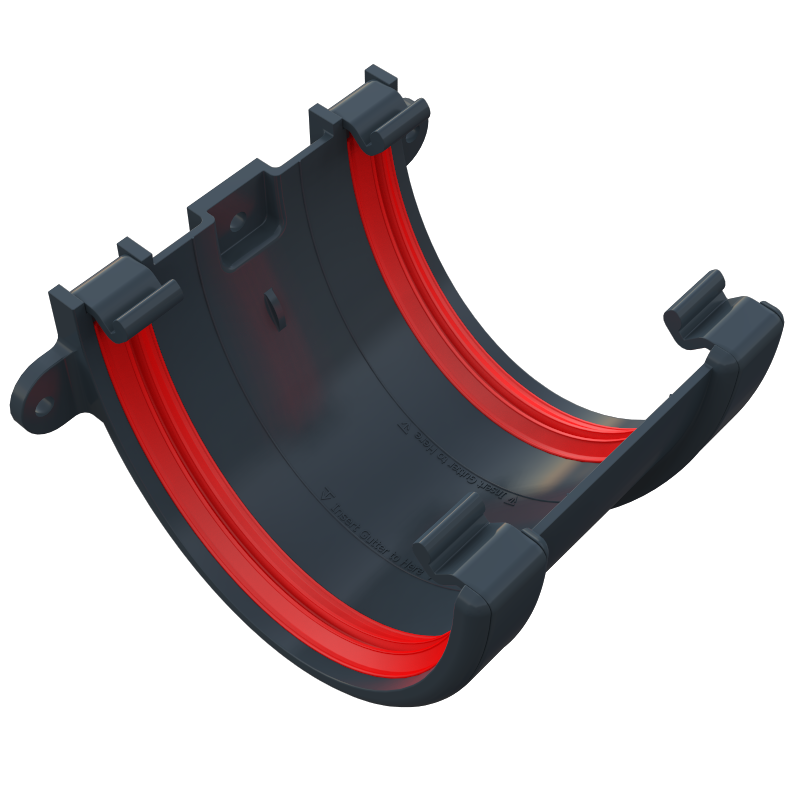 Anthracite Grey Deep Flow Gutter Union Joint