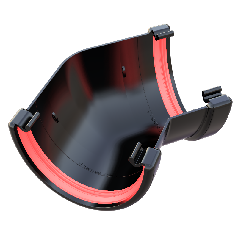 Black Deep Flow Angle 135 Degrees