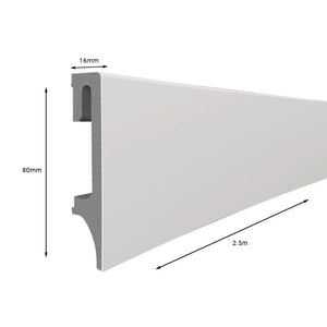 White Vox Skirting Board - 80mm x 2.4m
