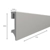 Vox Skirting Board 2.4m x 80mm Warm Grey