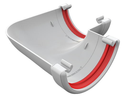 Freeflow Half Round Gutter Angle 90 Degrees white - Home Improvement Supplies Ltd