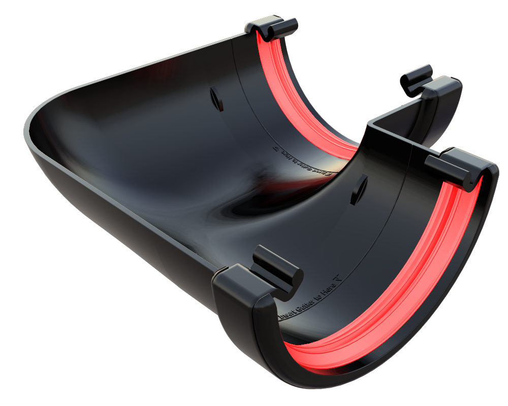 Freeflow Half Round Gutter 90° Angle Corner