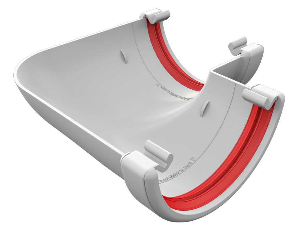 Freeflow Half Round Gutter 90° Angle Corner