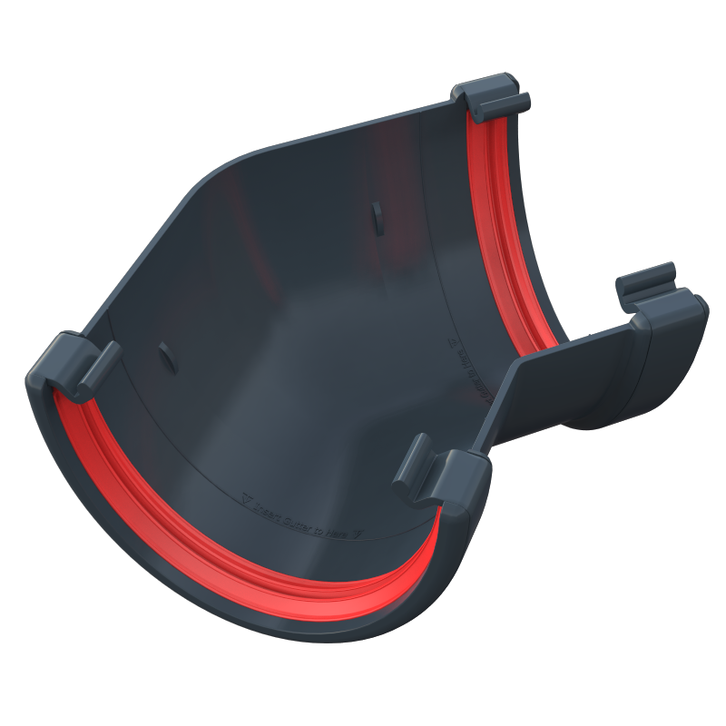 Anthracite Grey Deep Flow Gutter Angle 135 Degrees