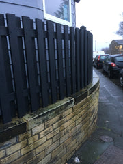 Square Black Solid Plastic Fencing Post 80 x 80mm