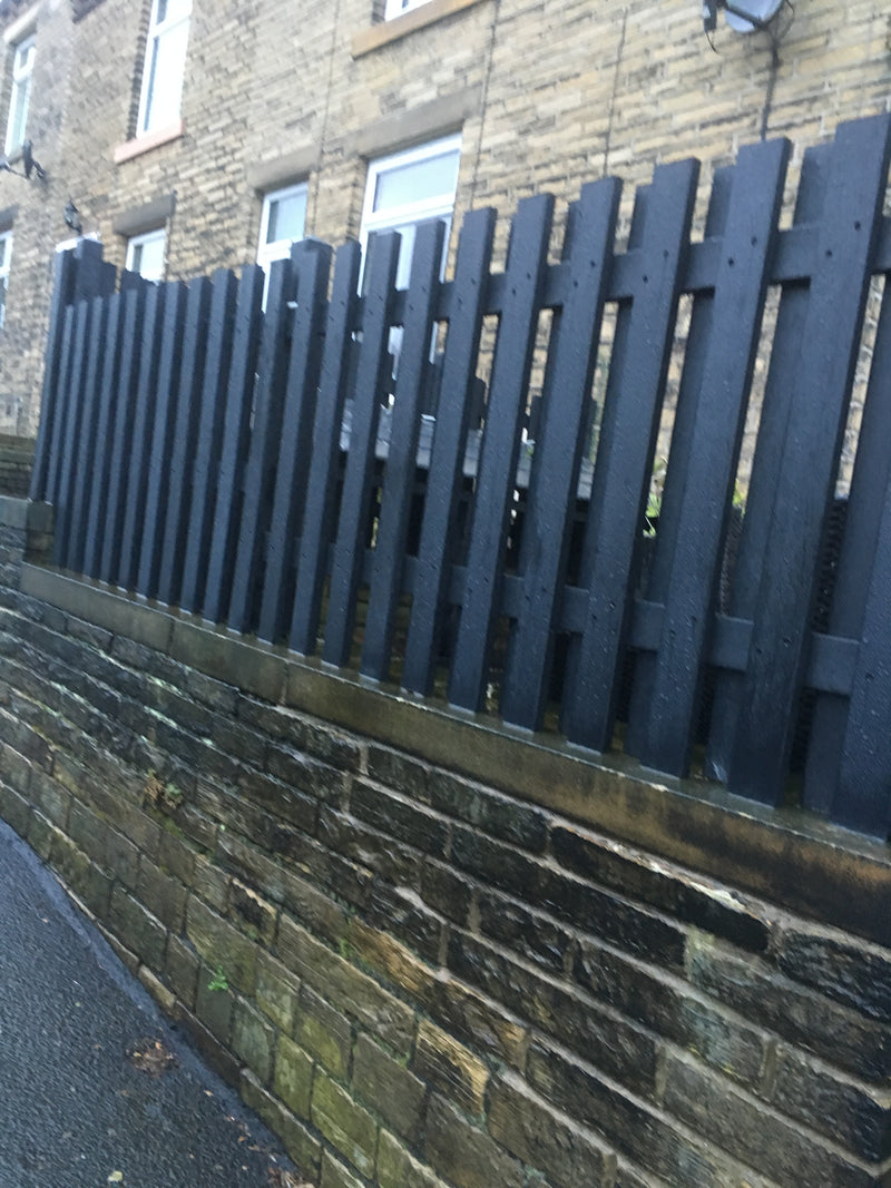 Square Black Solid Plastic Fencing Post 80 x 80mm