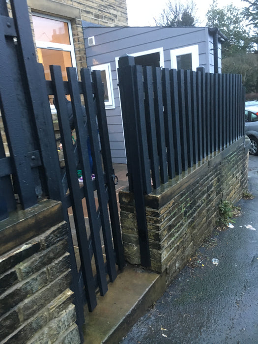 Square Black Solid Plastic Fencing Post 80 x 80mm - Home Improvement Supplies Ltd