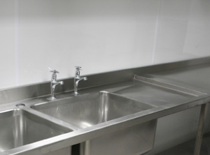 8' x 4' Gloss White PVC Hygienic Wall Sheet 3mm