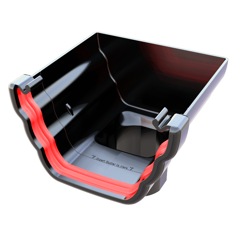 Freeflow Ogee Stop End Outlet – 135mm