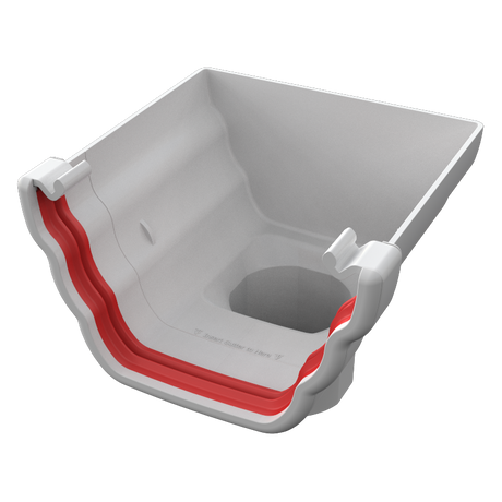 Freeflow Ogee Stop End Outlet – 135mm