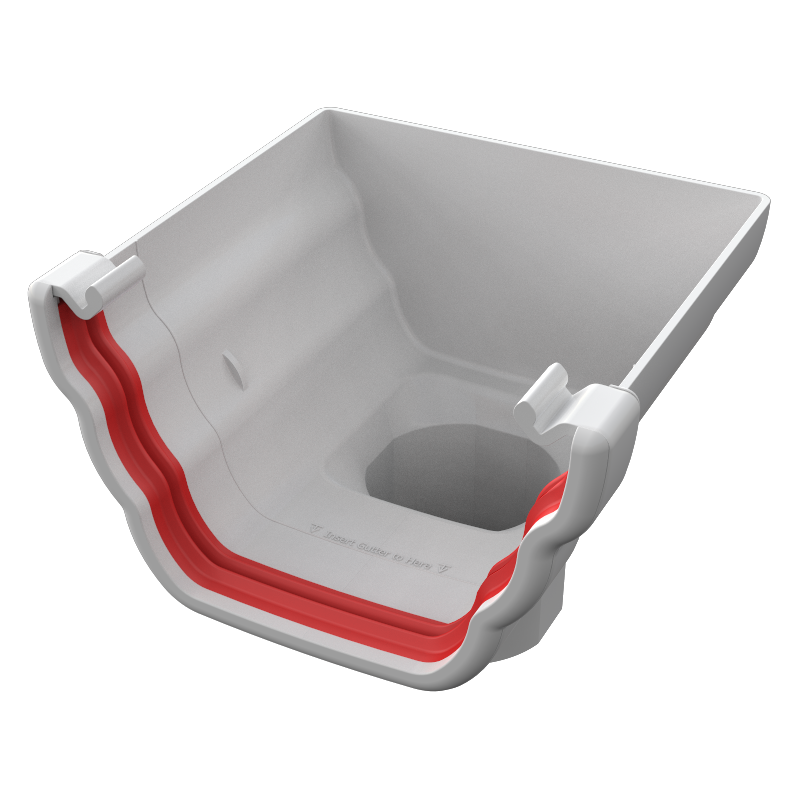 Freeflow Ogee Stop End Outlet – 135mm