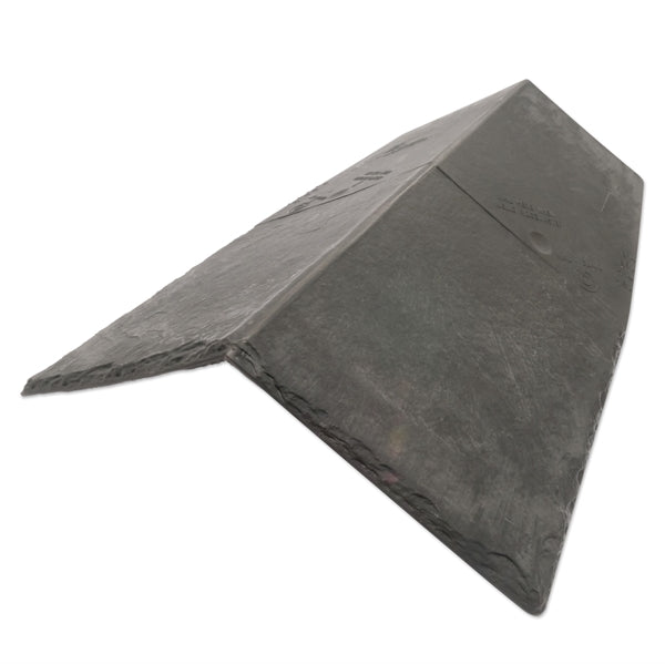 Plastic Slate Ridge Top Cap Pewter Grey
