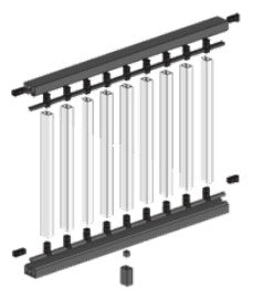 Balustrade Railing System 1500mm - Black