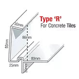 Continuous Dry Verge for Concrete Tiles 5mtrs