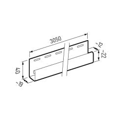 VFR "J" Section Edge Trim - Oak