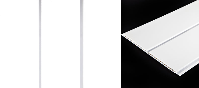 Gloss White Double Chrome Cladding – 2.6m x 250mm x 8mm