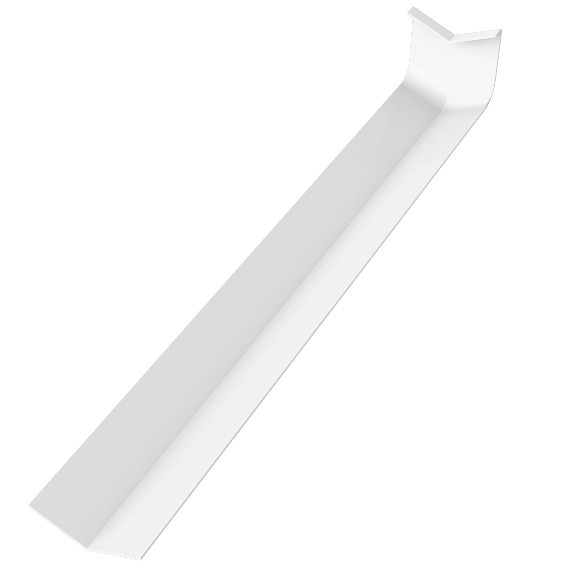 300mm White Square 135° Fascia Corner