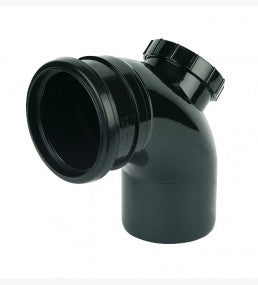 Black Soil Pipe 90° Access Bend – 110mm