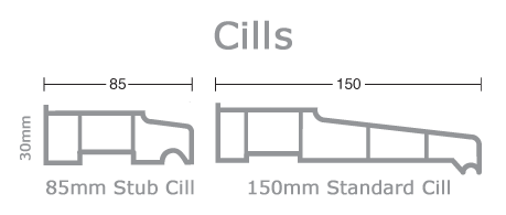 150mm Or 85mm External Plastic Window Sill White - Home Improvement Supplies Ltd