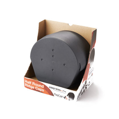 Easy-Trim Half Round Ridge Caps - Grey