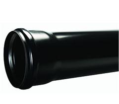 Black Soil Pipe with Socket 110mm (3m or 4m) | Push-Fit uPVC