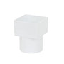 Square to Round Downpipe Adapter White - Home Improvement Supplies Ltd