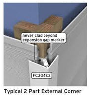 Fortex Cladding External Two Part Corner Trim 3mtrs