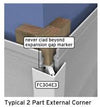 Textured Fortex Cladding External Two Part Corner Trim 3mtrs - Home Improvement Supplies Ltd