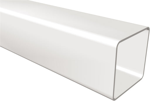 White 65mm Square Rainwater Downpipe - Home Improvement Supplies Ltd